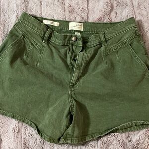 Universal Thread Olive Green High-Rise Cotton Shorts size 12